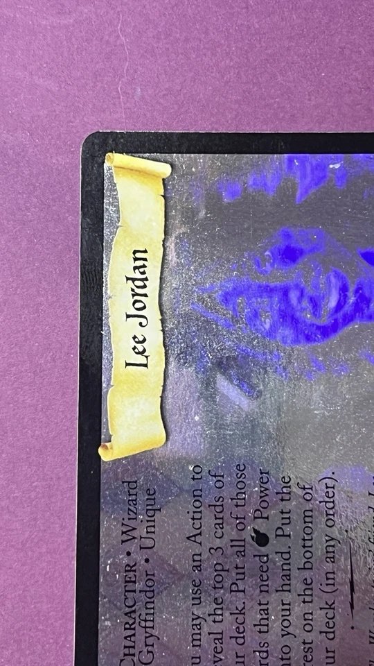 Harry Potter TCG LEE Jordan #19/80 Holo Foil Rare Card Wizards LP - Image 3 of 4
