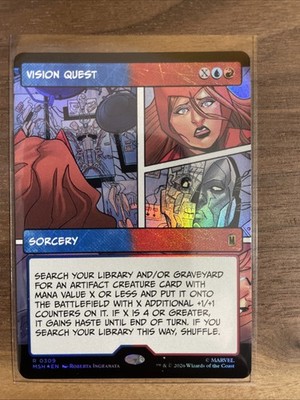 Vision Quest (Borderless Foil) Rare MTG Marvel Super Heroes R309