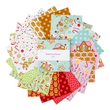 Charm Pack 5" Stacker 42pc Riley Blake “Gingerbread Kisses" Christmas