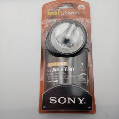 Sony Walkman MDR-E821LP Stereo Earphones Headphones Twin Turbo Fontopia Vtg New