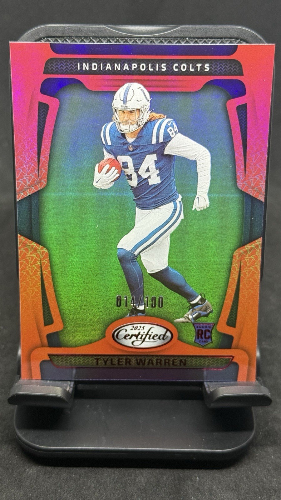 2025 Panini Certified Tyler Warren Red /100 RC Colts #113