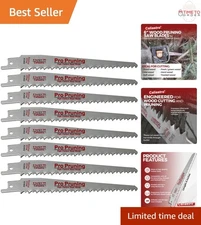 Wood Cutting Pruning Saw Blades 6-Inch Alloy Steel 8-Pack for Reciprocating Saws