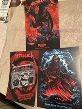 Metallica 2025 M72 Adelaide Concert Flyers - Three A4-High Quality Carded Prints