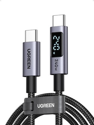 UGREEN 240W USB-C auf USB-C Kabel mit Digital Display, PD3.1 Schnellladekabel