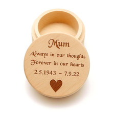 Small Personalised Wooden Human Memorial Ashes Urn Keepsake Cremation Box Gift