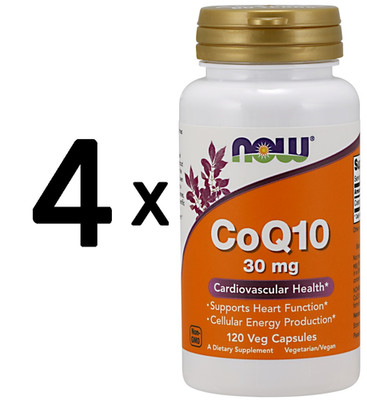 4 x NOW Foods CoQ10, 30mg - 120 vcaps (171,72 EUR/kg)