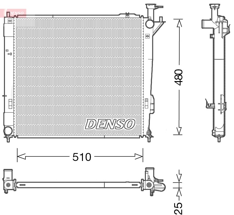 Radiator fits HYUNDAI SANTA FE Mk2, Mk3 2.2D 09 to 15 D4HB Denso 253102B850 New
