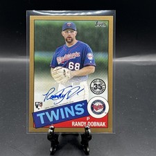 2020 Topps Randy Dobnak Rookie On Card Auto Autograph Gold #26/50. rookie card picture