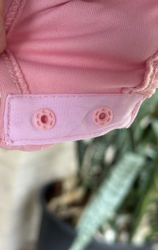 Zara Printed Poplin Puff Sleeve Bodysuit Pink Yellow Smocked Abstract  M - Picture 13 of 20