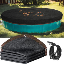 Pool Leaf Net Cover 12 Ft Round, Fine Mesh Leaf Net for above Ground Pool, Winte