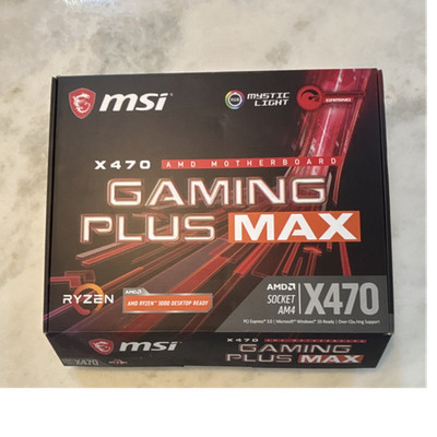 MSI X470 Gaming Plus Max Motherboard, AMD Compatible, AM4 Socket Type