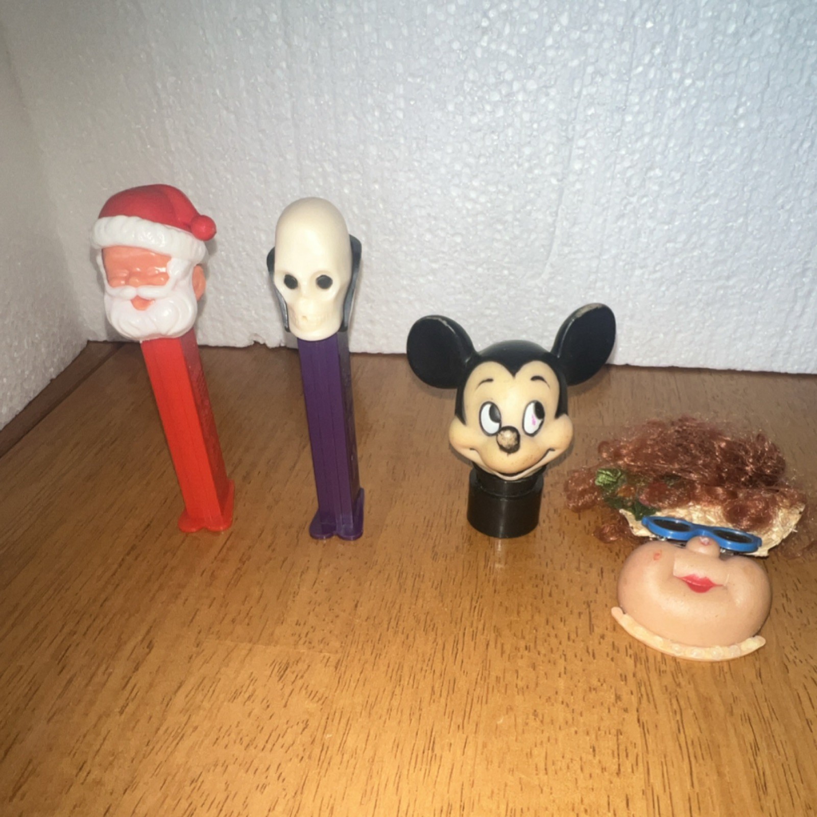 Disney Mickey Mouse Pez Dispenser Lot with Cartoon Keychain