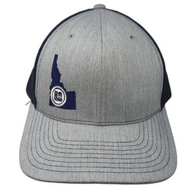 FNT Snapback Trucker Hat Gray One Size Adjustable Mesh Back Richardson