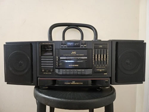 🔥  1990 JVC PC-X200 Portable AM/FM CD Cassette Tested Work