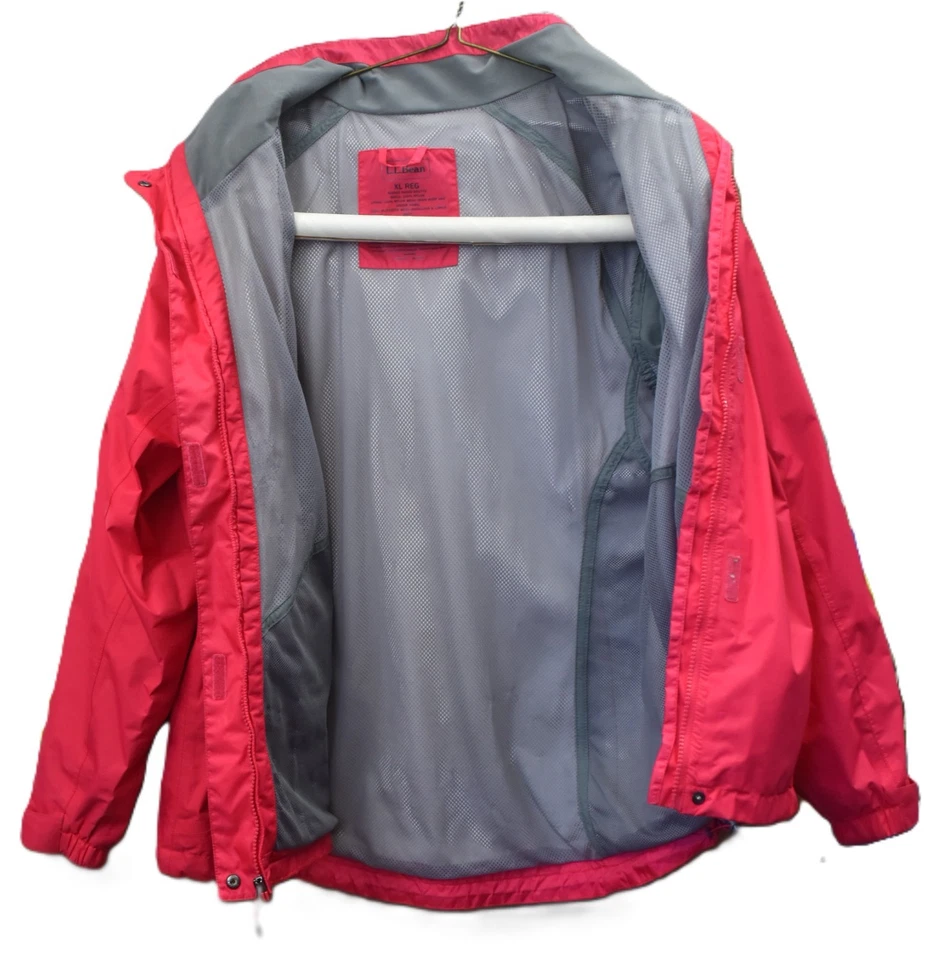 L.L.Bean Gore-Tex Chaqueta de Lluvia Roja Para Mujer XL Abrigo Impermeable Exterior con Capucha Foto 3 de 4