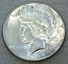1926-S Peace Silver Dollar AU/BU Frosty Bright Luster in saflip #C304
