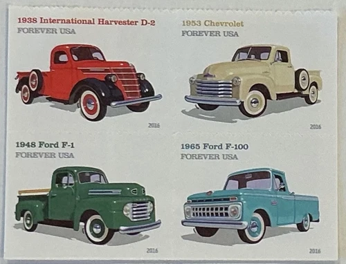 US Stamps 5101-5103 Vintage Pickup Trucks Block of 4 Forever  MNH 2016