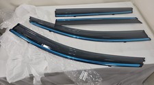 Window Deflectors Nissan Rogue Sport 2017 2022 Car Rain Guards w Chrome Trim NEW