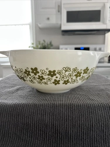 VTG PYREX #443 Cinderella Mixing Bowl Crazy Daisy Pattern 2.5 QT