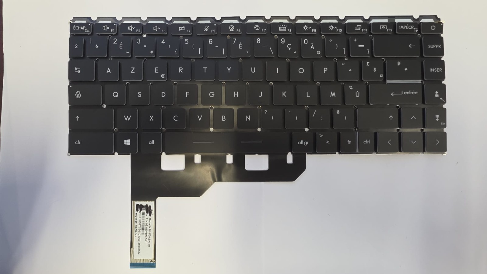 Clavier français AZERTY de qualité supérieure pour MSI Creator Z16 avec touches rétroéclairées