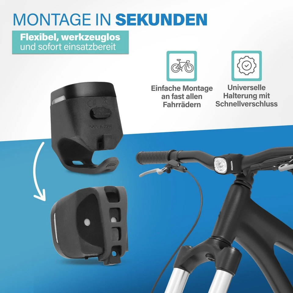 Beleuchtungsset Fahrradlicht FISCHER Akku SQUARE 40/20 Lux Front & Rücklicht - Bild 4 von 4