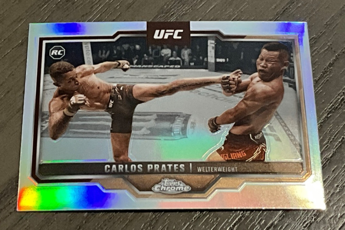 2025 Topps Chrome UFC # 40 Carlos Prates Sepia Refractor Rookie