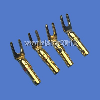 4x 4mm Amplifier Audio Binding Post Speaker Wire Terminal Plug Socket Connector 