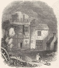 BUILDINGS. The Rye-House 1845 old antique vintage print picture