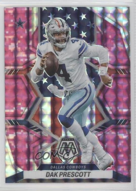 2022 Panini Mosaic National Pride Pink Camo Mosaic Prizm Dak Prescott #258 g2e