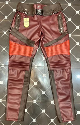 Men Guardians of The Galaxy Vol. 2 Star-Lord Chris Pratt Real Leather Pants