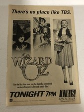 Wizard Of Oz TBS Vintage Print Ad Judy Garland Ray Bolger TPA8