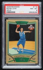 2008-09 Bowman Draft Picks & Stars Rookie Gold 50/50 Kevin Love #115 PSA 8 0r5a