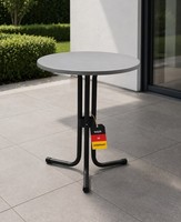 Gartentisch Balkontisch Klapptisch Stratos Werzalit Platte Klappbar 60Cm Rund