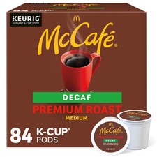 McCafe Premium Roast Decaf Coffee, Keurig K-Cup Pods, Decaffeinated, 84 Count