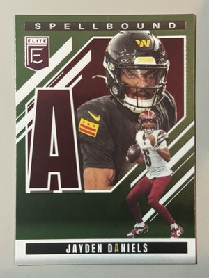 Jayden Daniels 2025 Panini Donruss Elite Spellbound A Green Foil