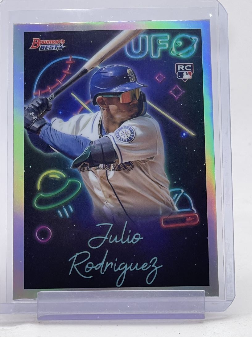 JULIO RODRIGUEZ 2022 BOWMAN'S BEST UFO ROOKIE REFRACTOR #UFO-4 RC Q1727
