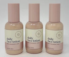 3 BATH & BODY WORKS DAILY FACE LOTION HYALURONIC ACID 3.4 OZ MOISTURIZER LIGHT