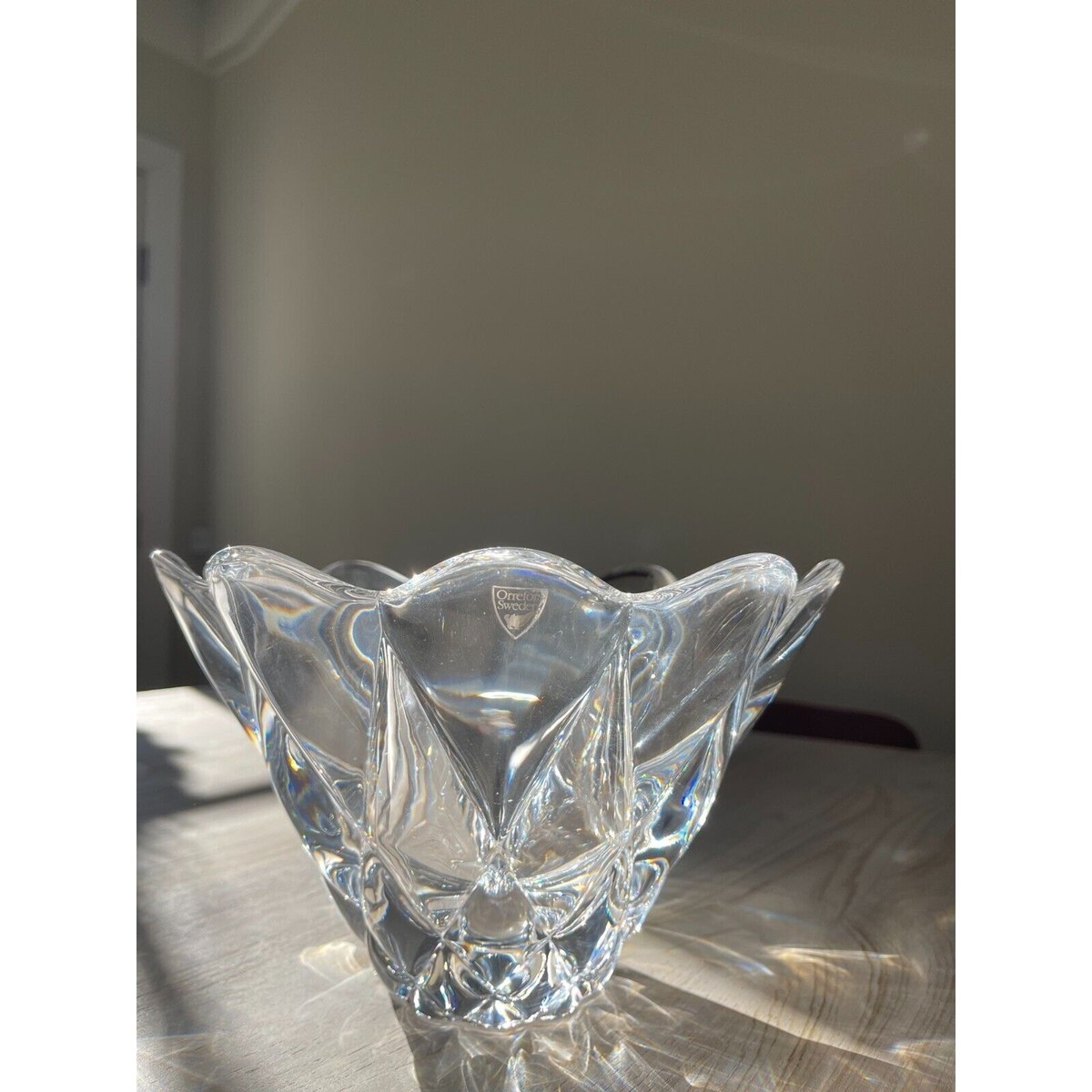 Anne Nilsson【Orrefors gallery】ガラス 花瓶　北欧 Orrefors Raspberry Vase Flower Arrangement Decor Crystal