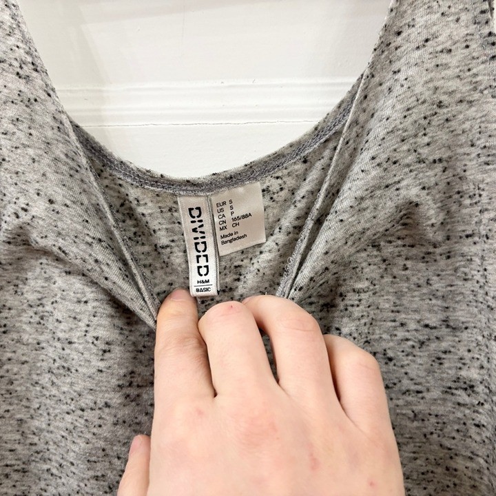 H&M Marled Gray Women's Tank Top - Sz Small thumbnail 3