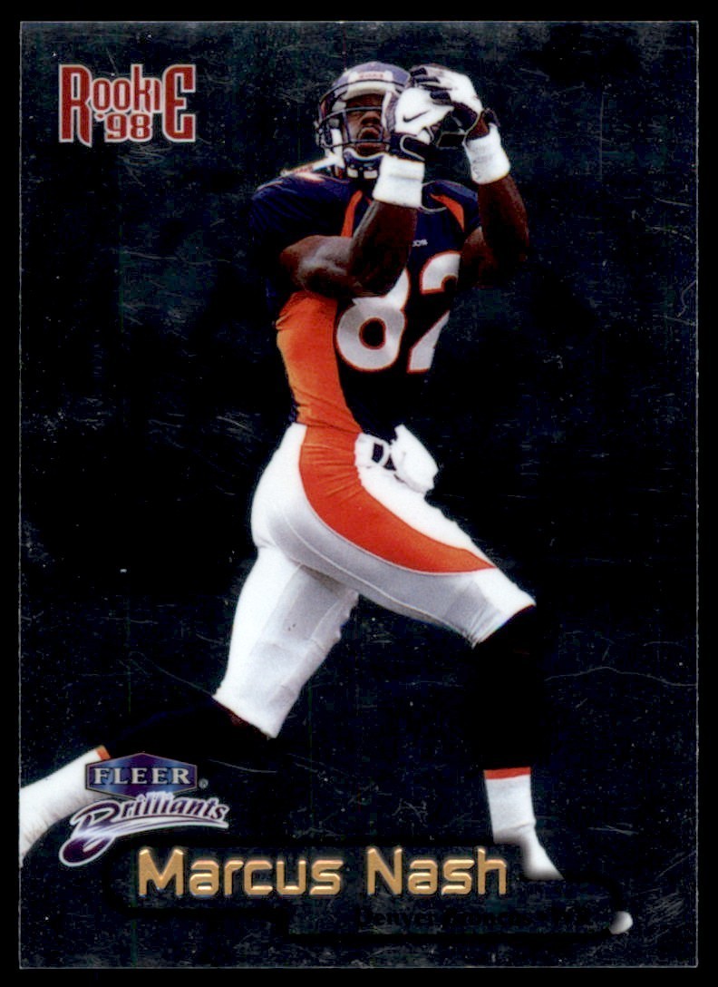 1998 Fleer Brilliants #104 Marcus Nash RC Broncos