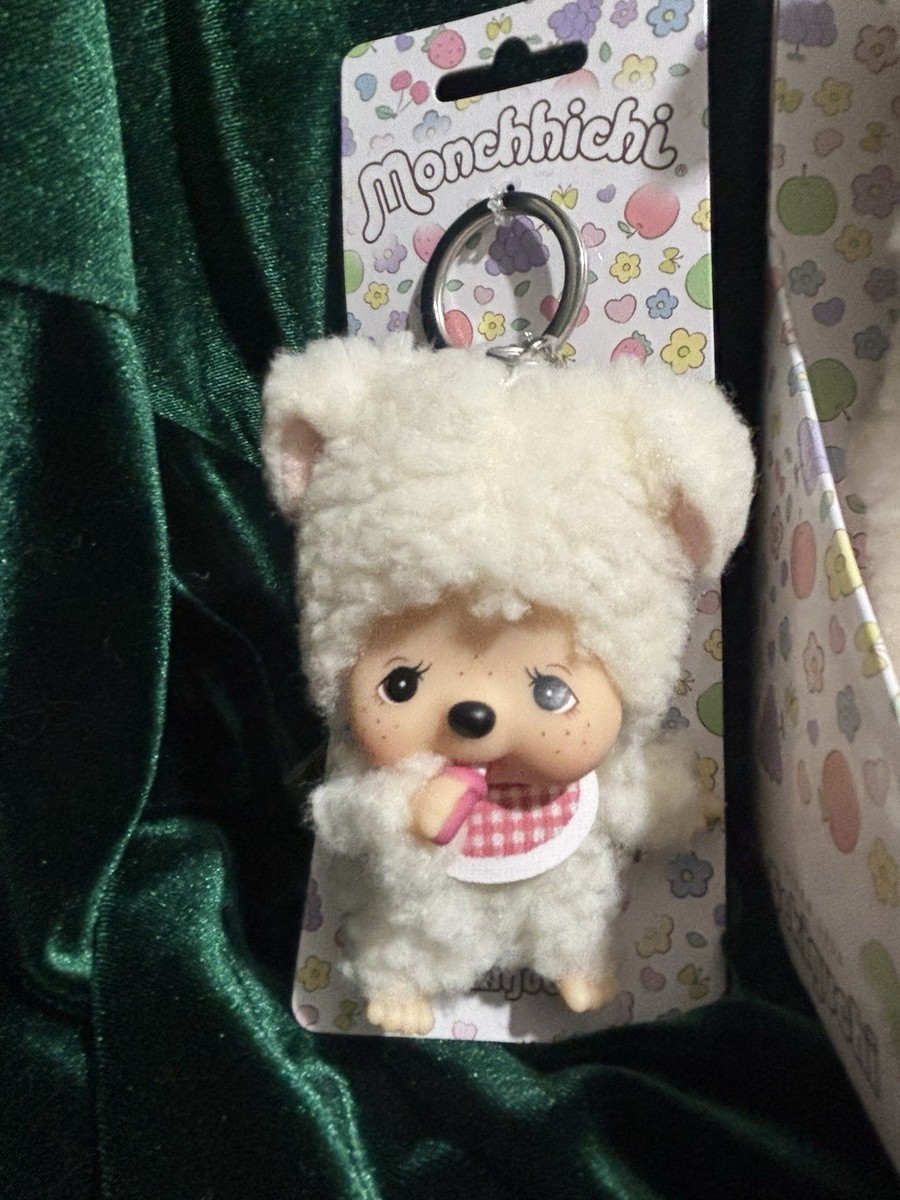 Monchhichi Friends Chamu Sheep Set(3) 8 Inch Doll/5 Inch Dangler/4