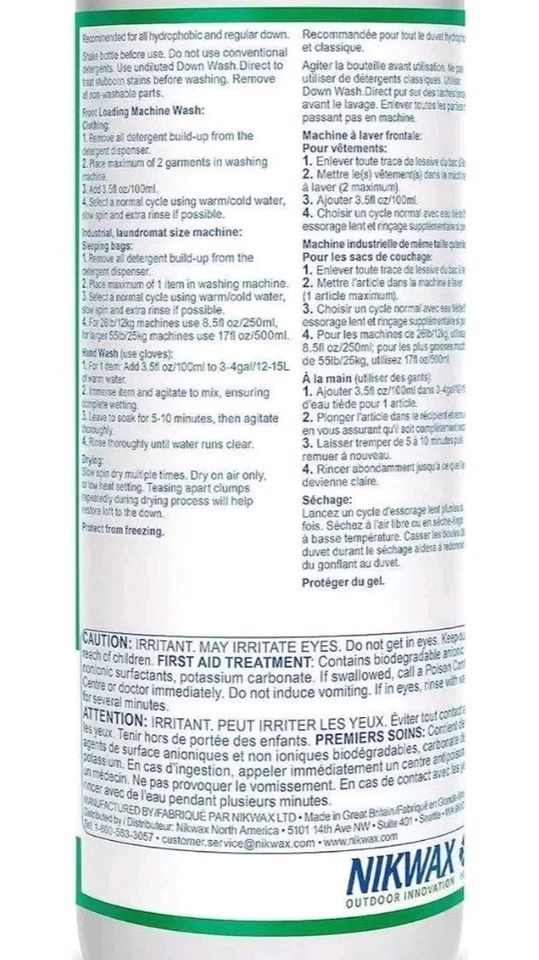 Nikwax Down Wash Direct 3L (30 cargas de lavado) Foto 2 de 4