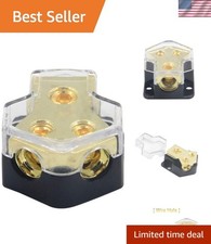 Compact Dual Power Distribution Block: 0/2/4 AWG Input, 4/8/10 AWG Output