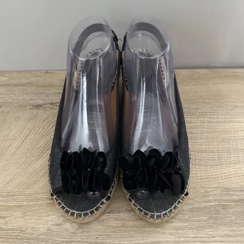 Clarks Artisan Scarpe Donna 7 1 2 M Blu Assia Zeppa Sandali Fiore Boho Preppy