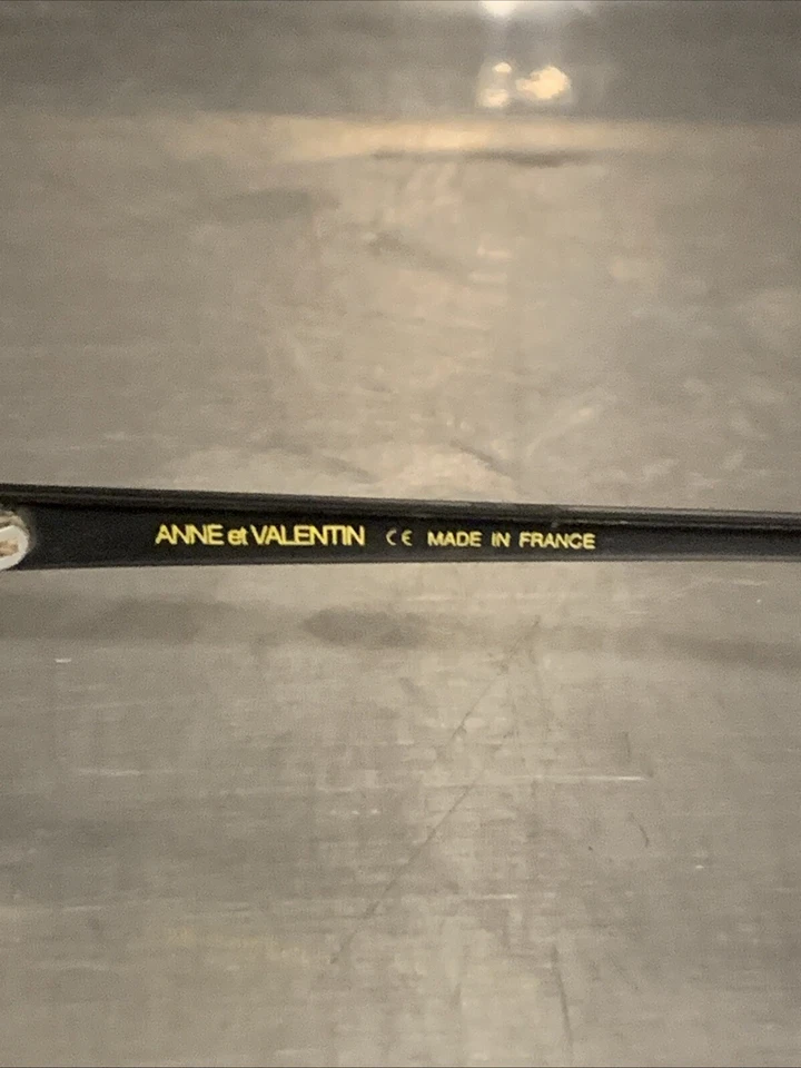 Rare Authentic Anne et Valentin ARMAND 4L 37mm Black Noir Glasses France - Image 4 of 4