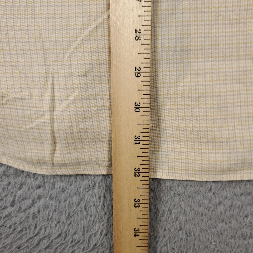 Nautica Shirt Mens Size 16 Yellow Dress Button Up Long Sleeve - Image 4 of 4