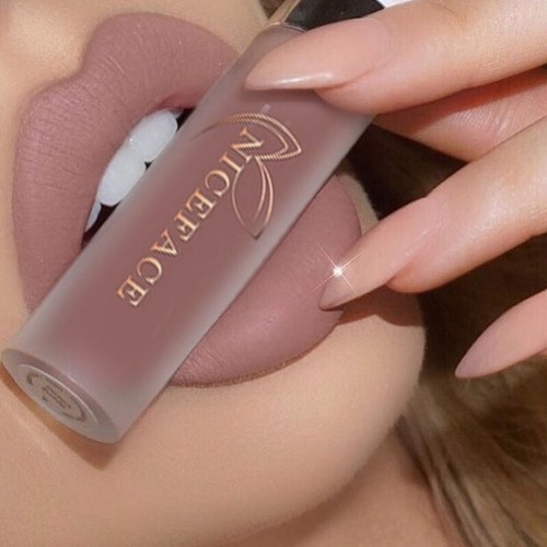 NICEFACE Lippenglanz 25 Farben Akt Matt Flüssig Lippenstift Mate Wasserdichte Lippe UK - Bild 2 von 37