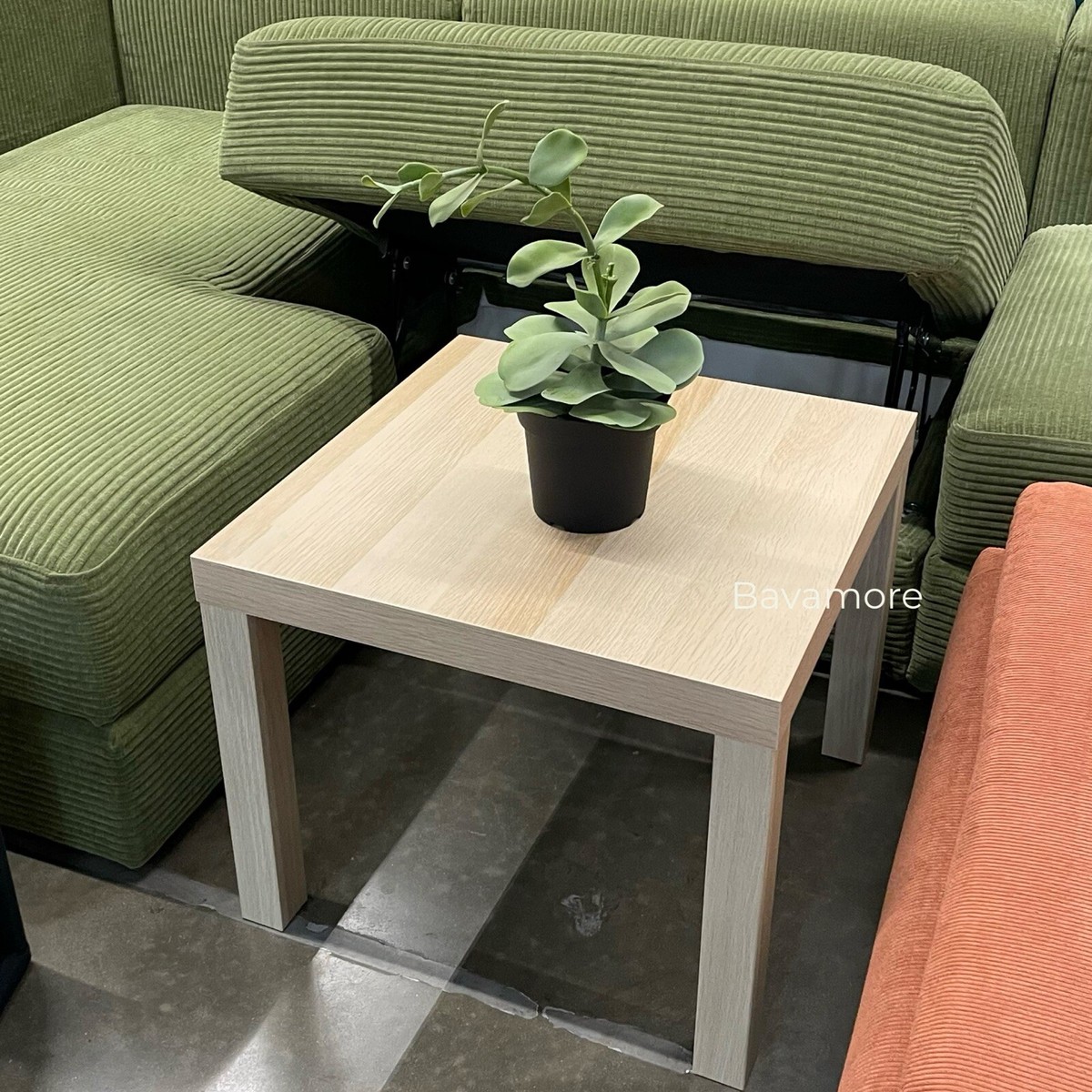IKEA Lack Side Table White Stained Oak Effect 21 5/8x21 5/8
