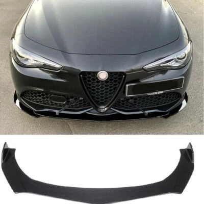 ABS Spoiler Lèvre Lame Jupe Pare-Choc Avant Carbone Style Pour Alfa Romeo Giulia