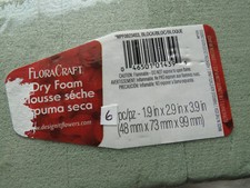FLORA CRAFT blocks / Dry Foam 1.9"x2.9"x3.9" 6pcs-new green; factory sealed